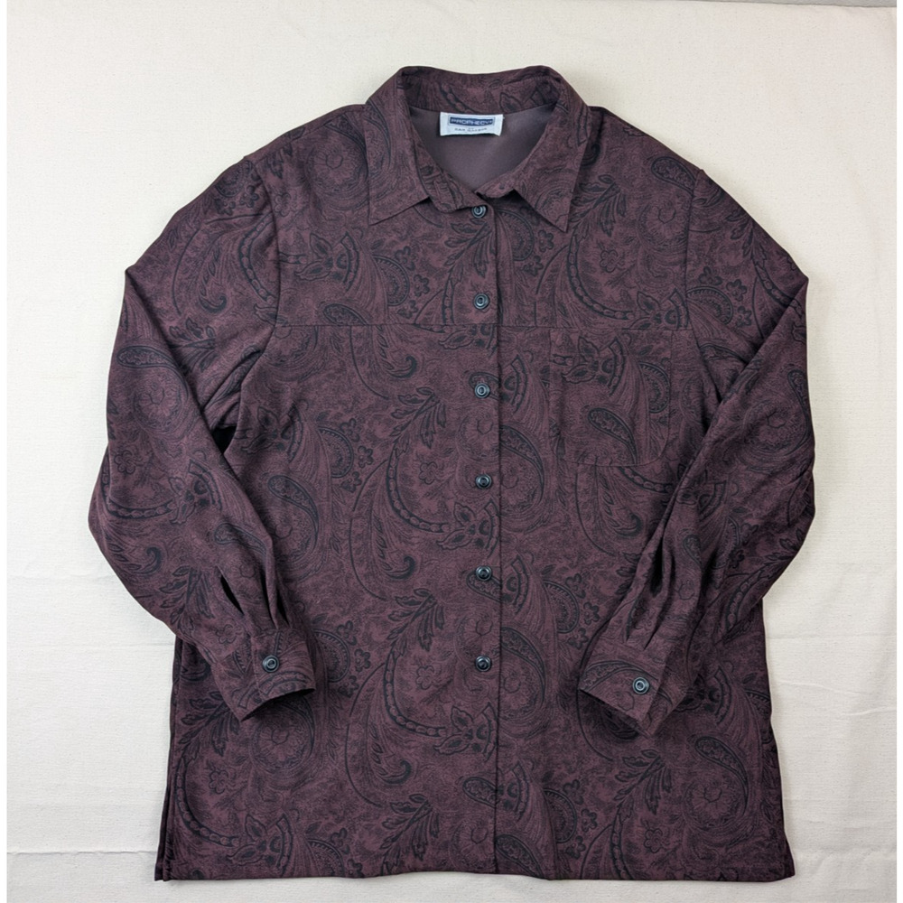 Vintage Prophecy by Sag Harbor Womens Shirt Long-Sleeve Button-Up